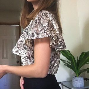 snake print top